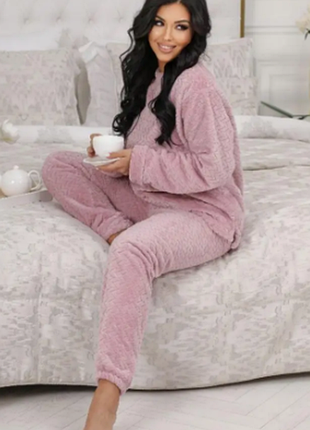 Женская пижама зимняя махровая батал 6 цветов 50-52; 54-58; 60-62 av4653-836ве