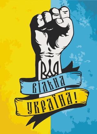 Картина по номерам патриотическая свободная украина art craft 10345-ac 40х50 см