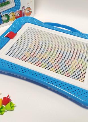 Игрушка мозаика технок 3381 в пенале саквояже 140 фишек детская пластиковая развивающая для детей