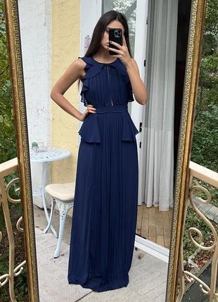 Сукня вечірня плаття синя довга в підлогу нова на випускний на весілля