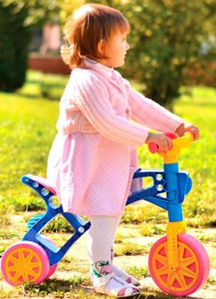 Дитячий біговел каталка ролоциклтехнок 3831 червоний синій