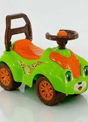 Автомобиль для прогулок леопард технок 3268 толокар каталка сигнал спинка багажник автомобиль для детей