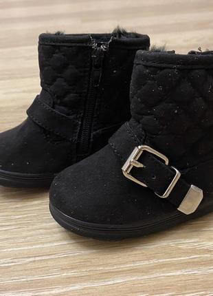 Дитячі теплі замшеві зимові чоботи зимние детские сапожки черевики1 фото