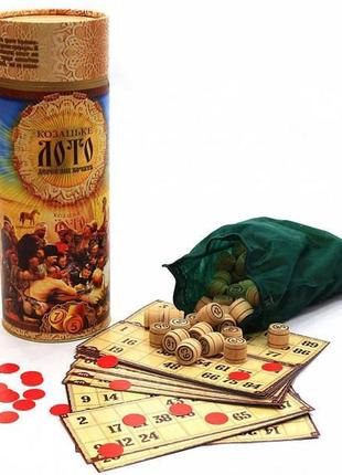 Настольная игра лото козацкое в тубусе g48-t danko toys деревянные бочонки для взрослых и детей