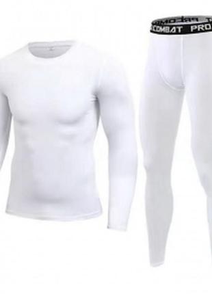 Детское термобелье белое thermal underwear комплект white kids белый (3358)