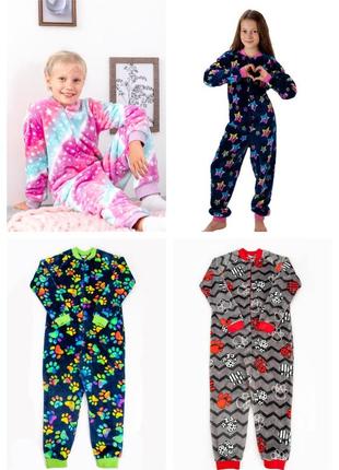 Махровая пижама комбенизон, плюшевая пижама комбенизон велсофт, махровая пижама