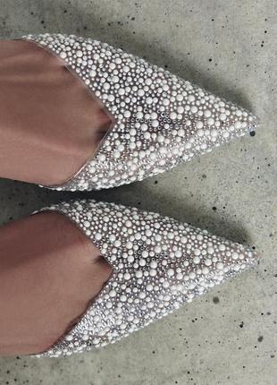 Туфлі ,босоніжки із перлинами zara