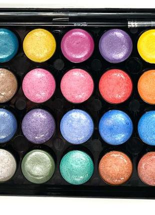 Набір акварельних фарб mont marte signature metallic з перламутром 36 кольорів+1 пензлик топ