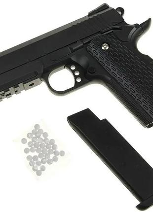 Пістолет кольт страйкбольний страйкбольний металевий galaxy colt 1911 rail2 фото