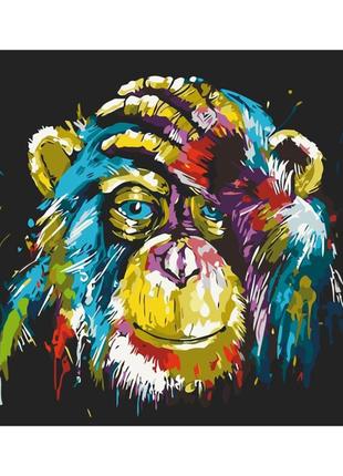 Картина за номерами "яскрава мавпа" 11685-ac 40x50 см топ