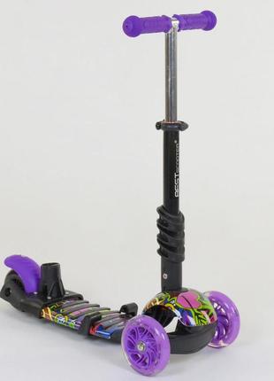 Самокат - велобег 5 в1 best scooter с родительской ручкой и подножками арт. 13400 топ4 фото