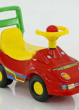 Детская каталка автомобиль для прогулок эко технок 1196 синий красный