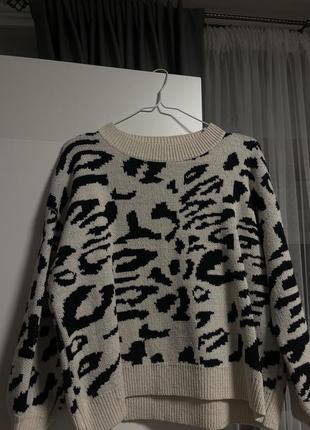 Леопардовый свитер2 фото