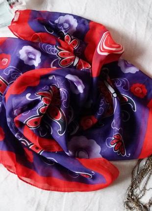 Красивый шарф,бабочки.150×50см4 фото