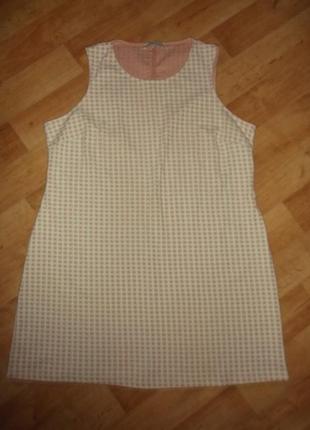 Платье сарафан клетка розовое на пышную женщину оверсайз распродажа р. 20-4xl - next