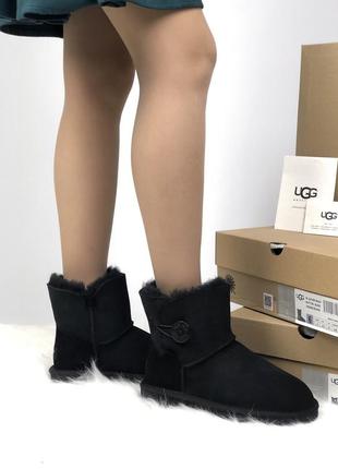 Женские мини угги на пуговице mini ugg bailey button7 фото