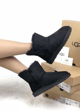 Женские мини угги на пуговице mini ugg bailey button9 фото