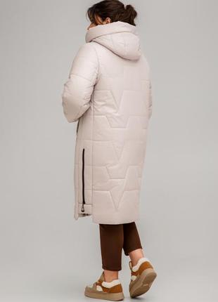 Модне пальто пуховик мюнхен з двосторонньою блискавкою великих розмірів 50-60 різні кольори лід4 фото