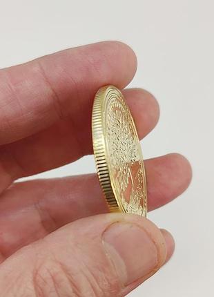 Монета сувенірна "дерево життя/череп" (колір — золото) арт. 04160