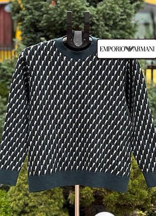 Emporio armani оригінальний натуральний светр кофта 100% lana wool/шерсть