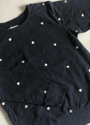 Стильний реглан/ світшот для дівчинки темно-синього кольору