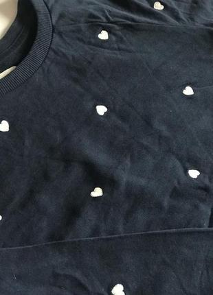 Стильний реглан/ світшот для дівчинки темно-синього кольору2 фото