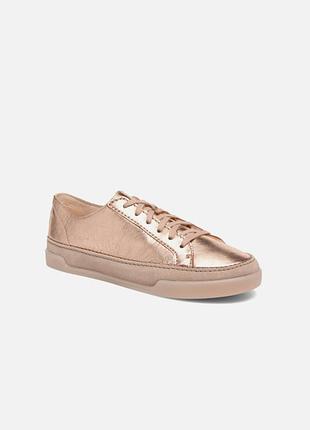 Шкіряні кросівки clarks hidi holly rose gold