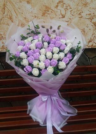 Мыльные розы (микс № 13) для создания роскошных неувядающих букетов и композиций из мыла