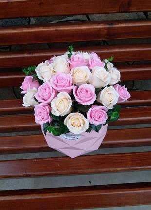 Мыльные розы (микс № 13) для создания роскошных неувядающих букетов и композиций из мыла