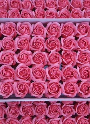 Світло-пудрова мильна троянда (корея) для створення розкішних нев'янучих букетів і композицій з мила