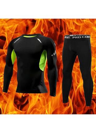 Чоловіча термобілизна thermal underwear sport winter ventilation black/green
черный
(3352)1 фото