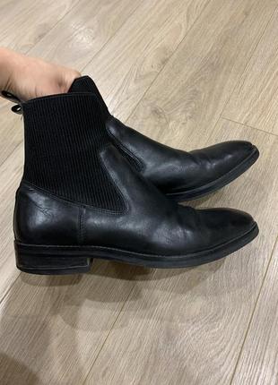 Демисезонные челси кожаные осенние деми сапожки сапоги анкл бутс ankle boots 38 размер носком2 фото