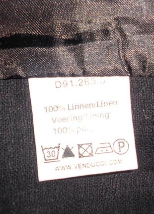 Льняная юбка карандаш - с ассиметричным закрытым разрезом  и драпировкой в поясе 46-48 р4 фото