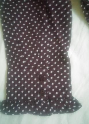 Блуза в горошек с воланами брендовая нарядная офисная4 фото