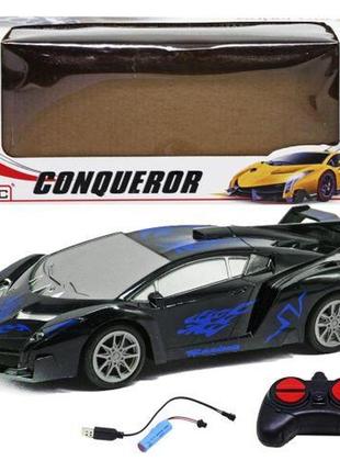 Машина на радиоуправлении "lamborghini", черно-синяя