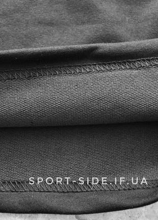 Літній комплект шорти і футболка adidas (адідас) (сіра футболка ,темно сірі шорти з білим лого) великий лого5 фото