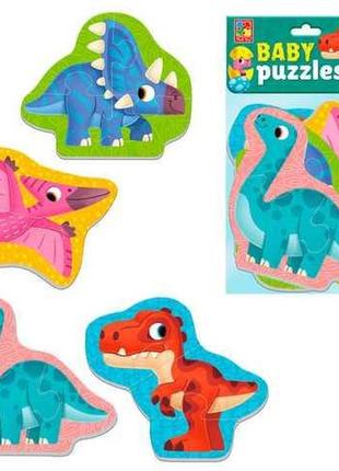 Гра розвиваюча vladi toys м'які бейбі пазли малюк зможе "динозаври" vt1106-93 (укр)