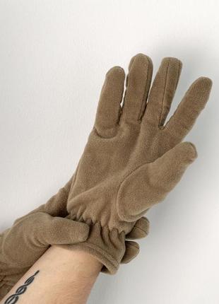 Рукавички чоловічі зимові тактичні фліс strage бежеві | рукавички флісові теплі демісезонні6 фото
