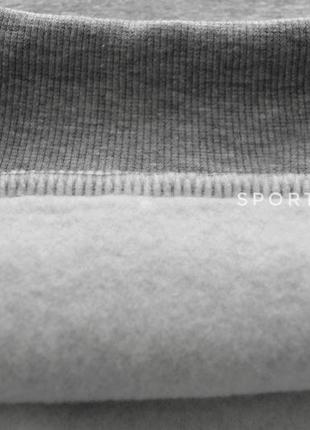 Теплий чоловічий спортивний костюм reebok (рібок) сірий, світшот штани (толстовка лонгслів)5 фото