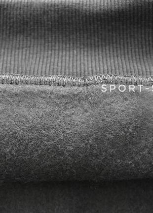 Теплые мужские спортивные штаны nike (найк) серые на манжетах зимние (теплі чоловічі спортивні штани зимові)3 фото