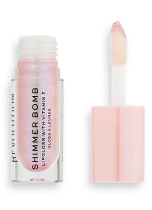 Блиск для губ makeup revolution shimmer bomb lip gloss sparkle