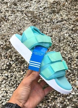 Шикарные adidas adilette sandals 2.0 w mint/white1 фото