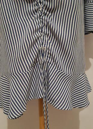 Смугаста блузка з воланами h&m, розмір 127 фото