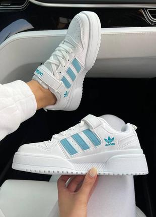 Кроссовки женские adidas forum blue white