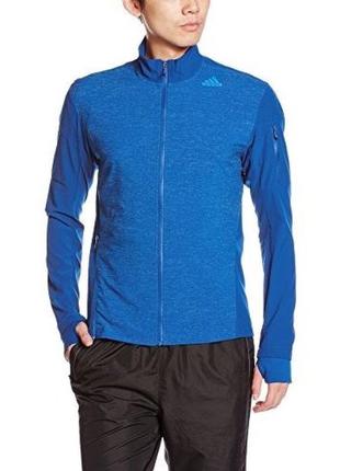 Спортивна куртка вітровка adidas running supernova storm jacket blue1 фото