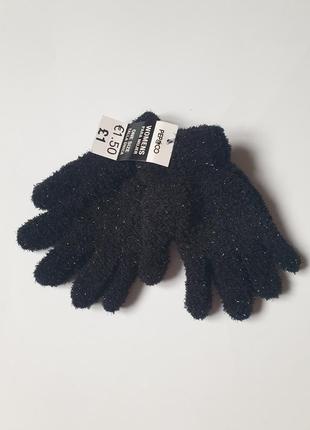Теплые перчатки с блестящей нитью pepco