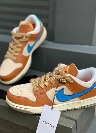 Кроссовки size? x nike dunk dark driftwood