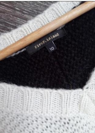 Оригинальный очень теплый вязаный свитер объемный размер 102 фото