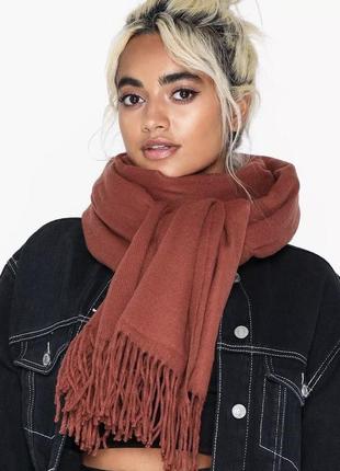 Теплий шарф vero moda vmimpact long scarf ga color1 фото