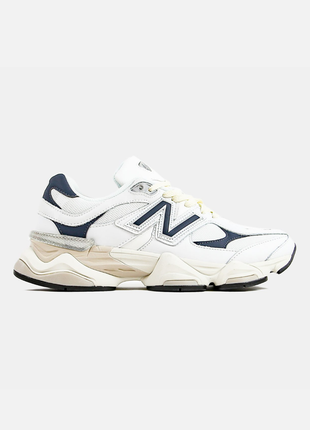 Кожаные кроссовки new balance 9060 white navy